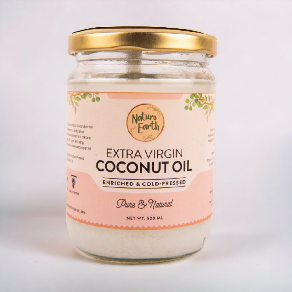 NATURO EARTH VIRGIN COCONUT OIL WHITE JAR