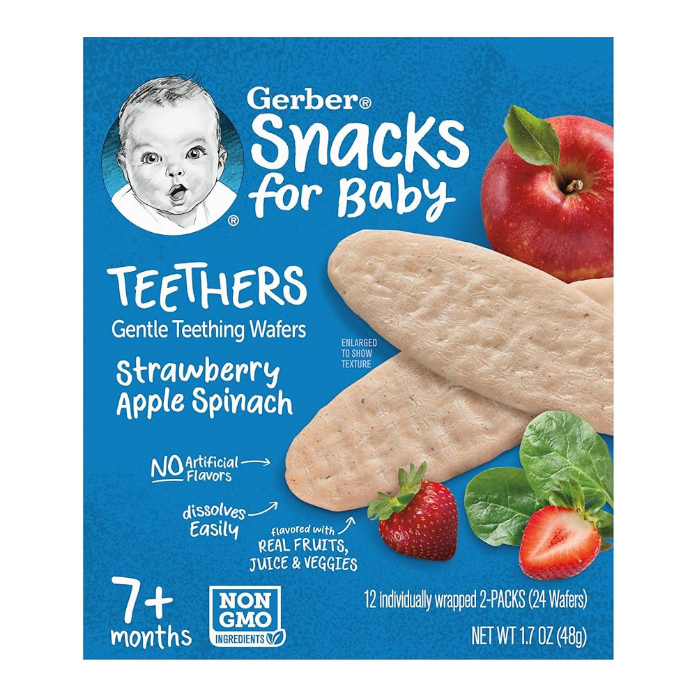 GERBER TEETHERS APPLE SPINACH